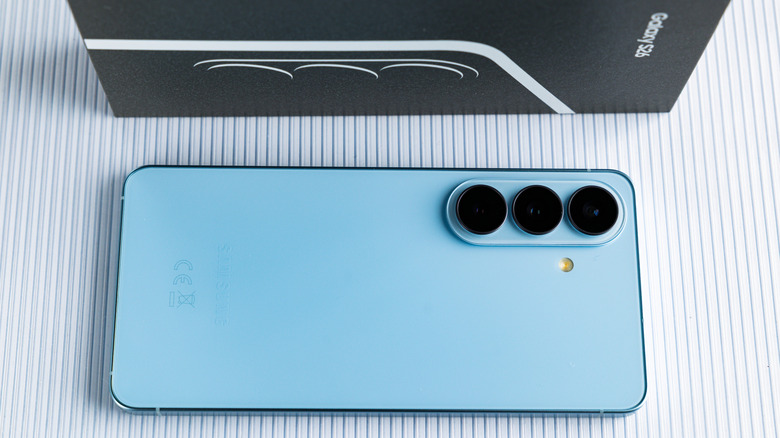 The Samsung Galaxy S26, placed outside its box