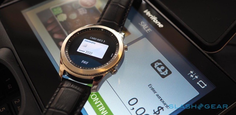 Samsung Gear S3 supports Samsung Pay on any Android phone