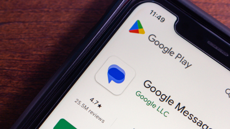 Google Messages app on the Google Play Store