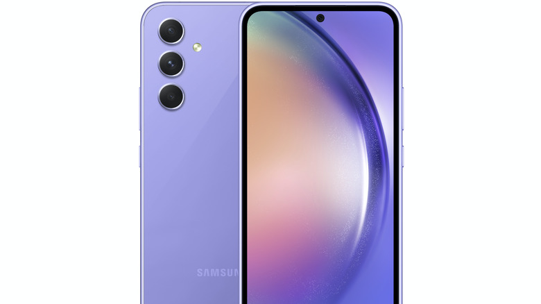 Samsung Galaxy A54 render purple