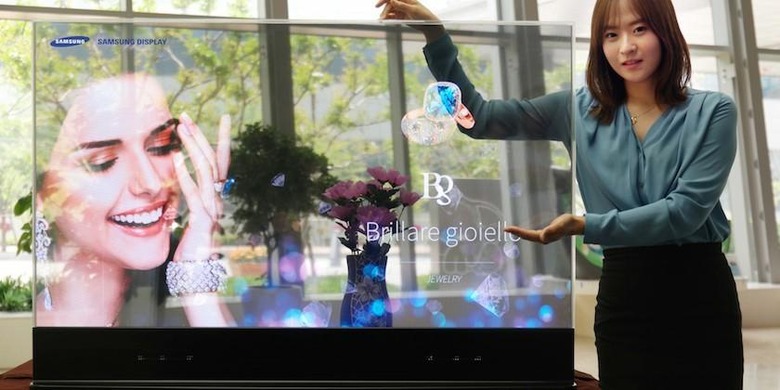 Samsung shows off new transparent, mirrored OLED displays