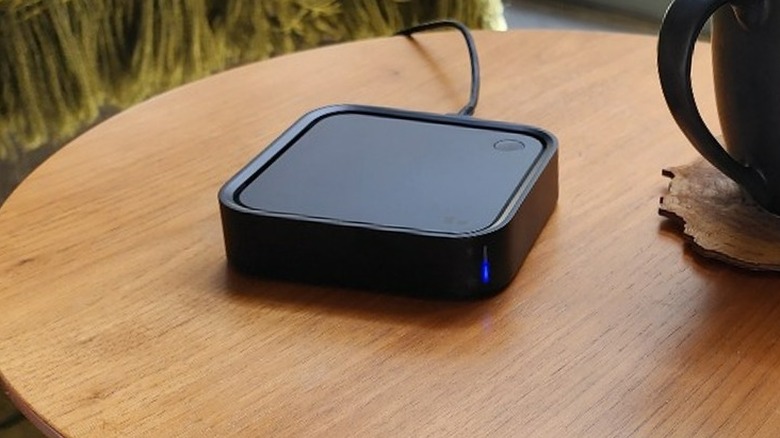 Samsung SmartThings Station with coffee