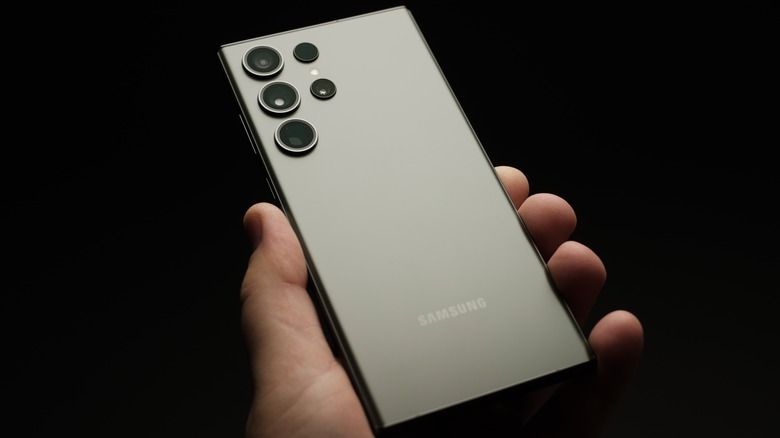 Samsung Galaxy S24 Ultra held in hand 