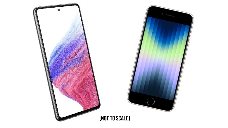 Samsung Galaxy A53 5G and iPhone SE 3rd generation