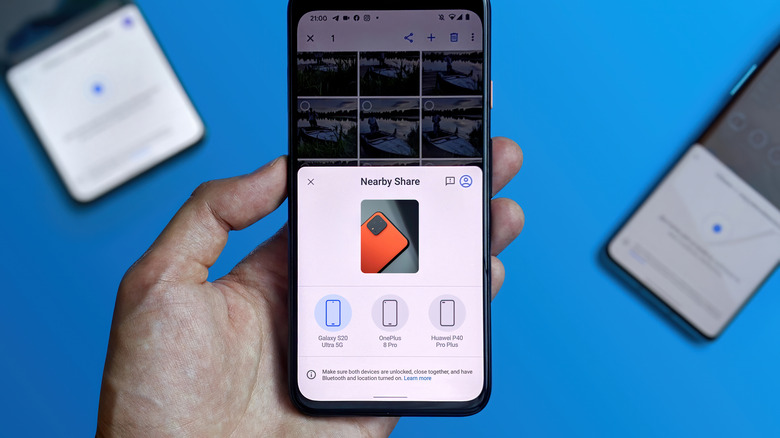Google Pixel 4 using Nearby Share