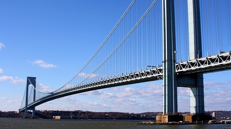 Pulled back view of Verrazzano Bridge