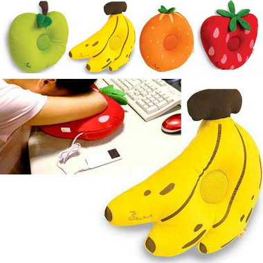 Scented musical fruit pillows