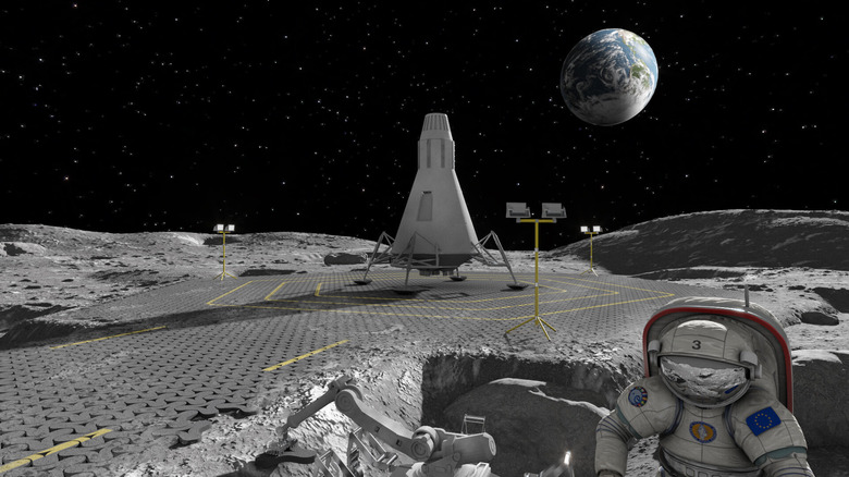 Concept of lunar landing site.