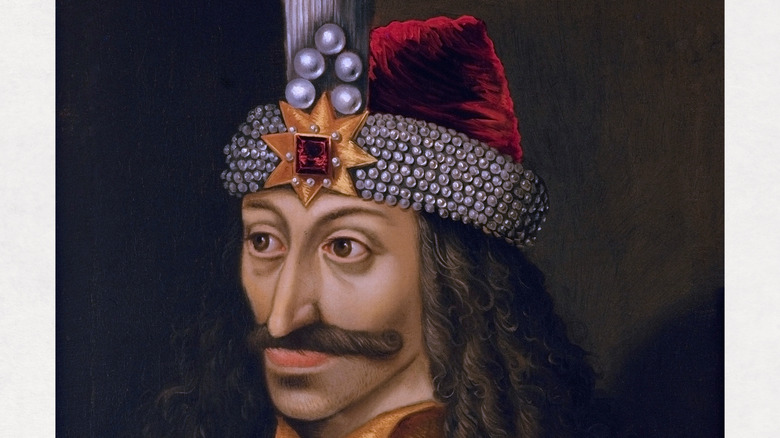 A 16th century portrait painting of Vlad the Impaler.