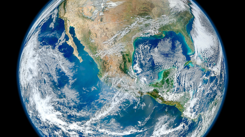 View of Earth from space.