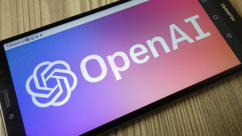 OpenAI logo on a phone