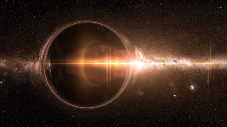 black hole warping spacetime