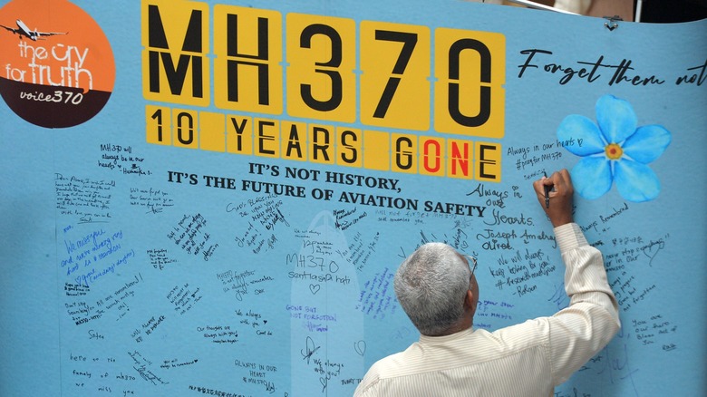 tribute during Tribute to MH370 passengers on 10th anniversary of the missing Malaysia Airlines flight in Kuala Lumpur, Malaysia on March 03, 2024
