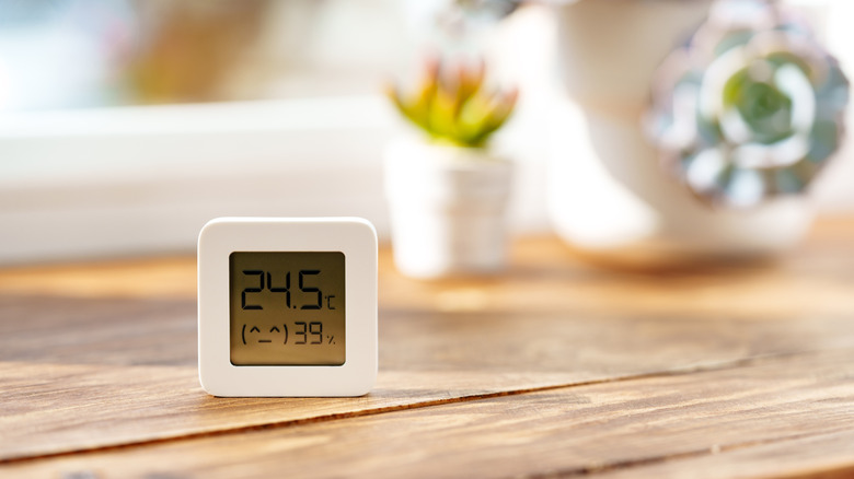 Square digital device displaying digital numbers