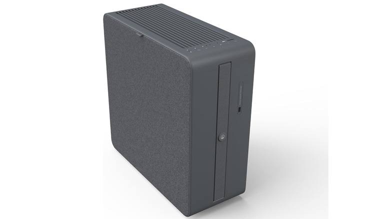 Black rectangular air purifier device