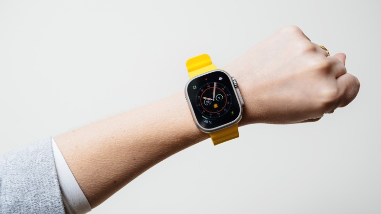 Person wearing Apple Watch
