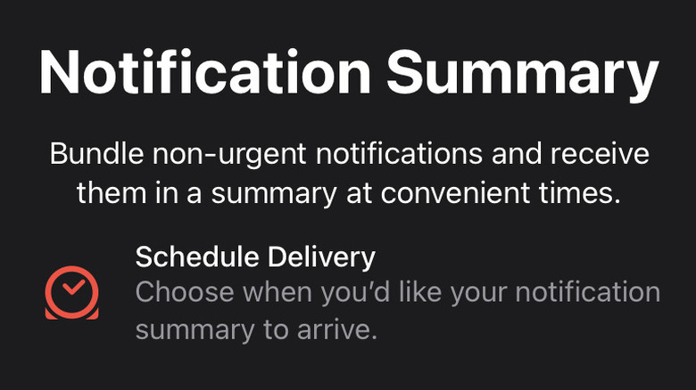 Notification summary