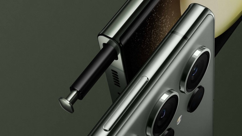 Two views of the Samsung Galaxy S23 Ultra with S Pen