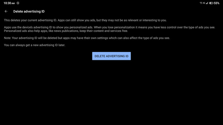 delete advertising id