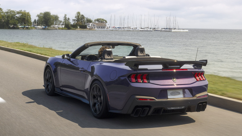 2026 Ford Mustang Dark Horse SC convertible on road