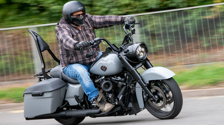 a man riding a 2024 Harley Davidson Road King Special