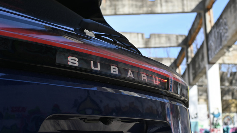 Subaru Trailseeker rear badging detail