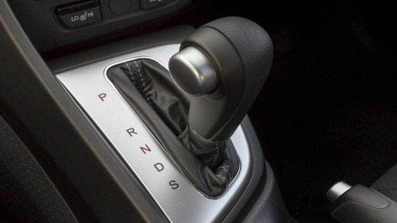 Generic automatic transmission shift handle showing transmission in drive position