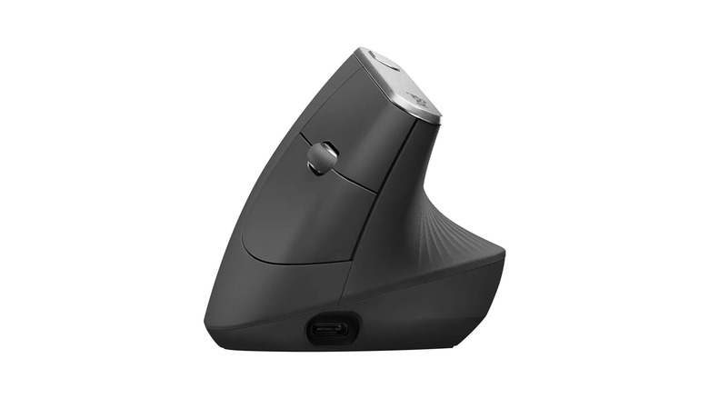 a close up shot of the Logitech MX Vertical