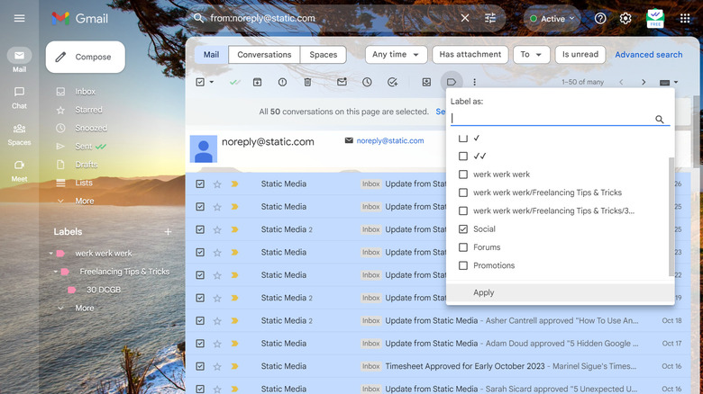 Gmail add labels to email