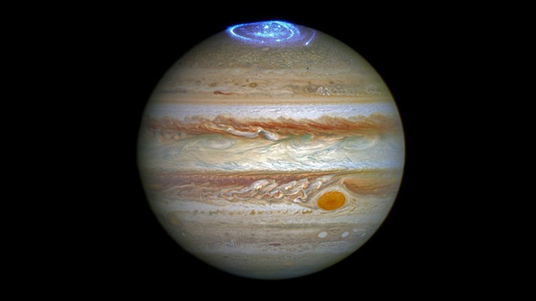 Aurora seen on Jupiter's pole