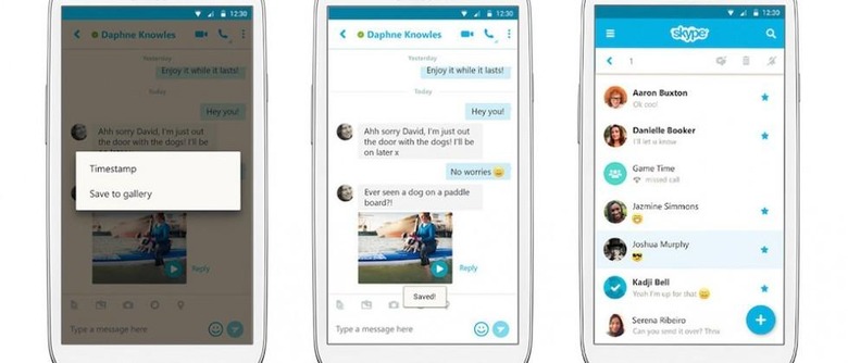 Skype for Android now lets you save video messages