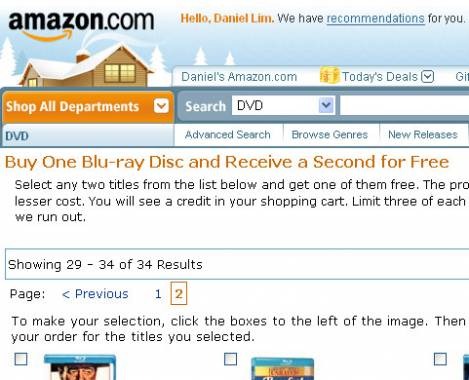 Slashdeal : Amazon Blu-Ray BOGO Free is back.