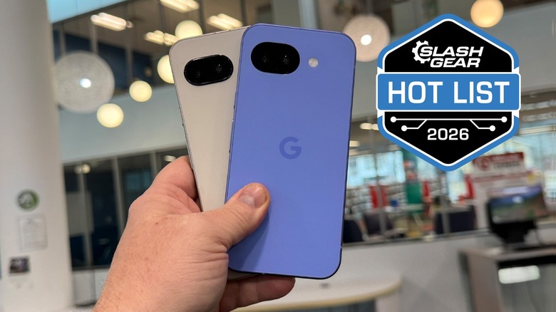Google Pixel 10a and predecessor held in a hand.