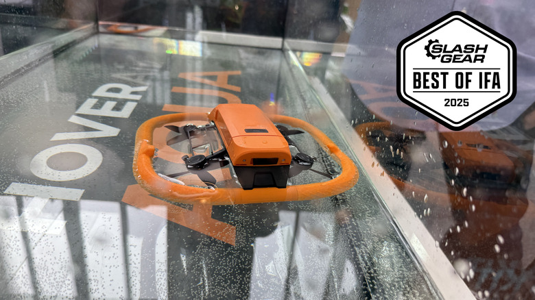 HoverAir Aqua floating in water