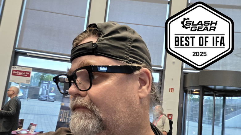 Man wearing Rokid glasses