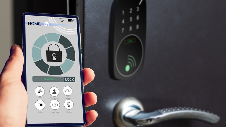 Smart lock door and app