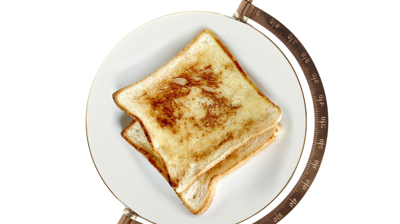 toast on plate