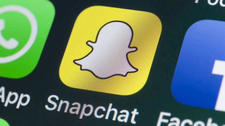 WhatsApp, Snapchat, and Facebook logos 