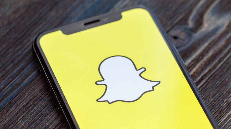 Snapchat logo on smartphone