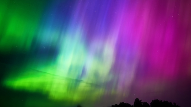 Northern lights in Europe caused by strong magnetic storms