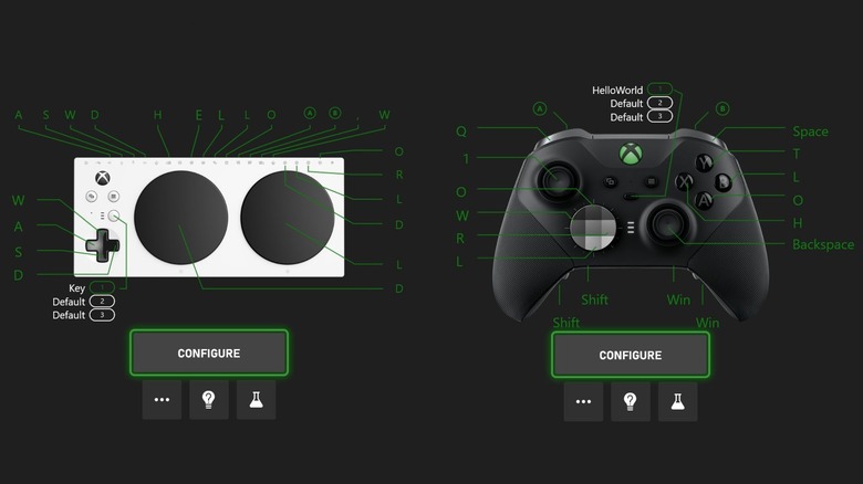 Xbox controller keyboard mapping.