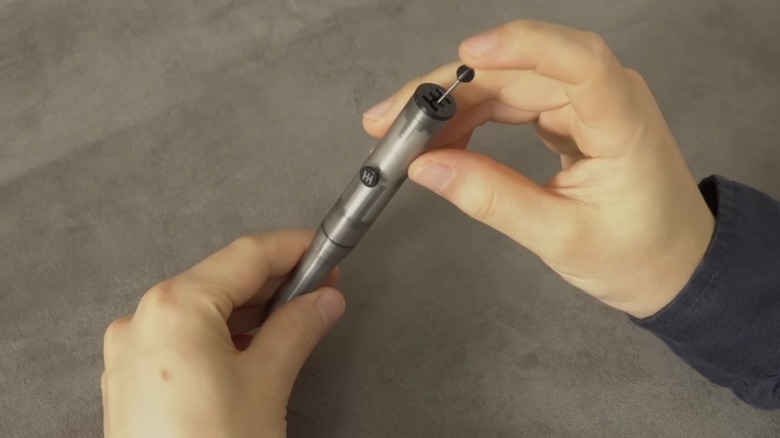Roulton Manual Transmission Pen with gear shift in use.