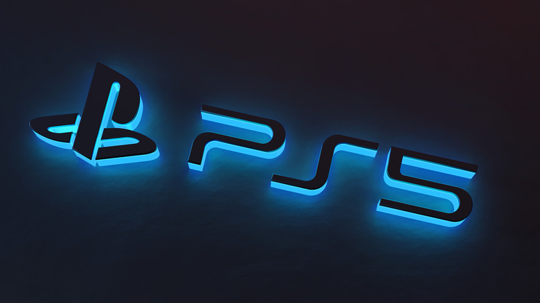 Glowing PS5 logo