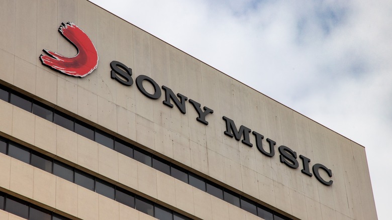 Sony Music logo on a building