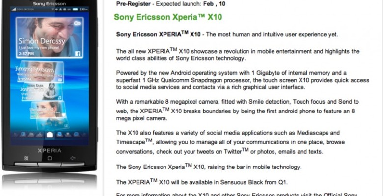 sony_ericsson_xperia_x10_february_launch