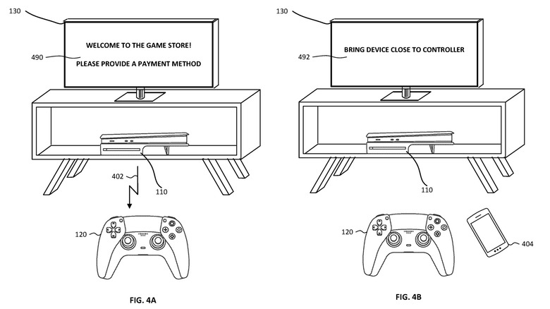 Patent filings from Sony for its new payment system using the DualSense controller