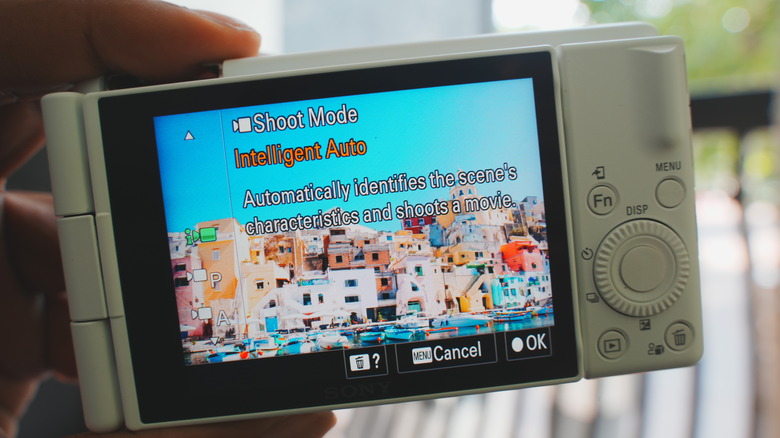 Sony ZV-1 II scene switching menu