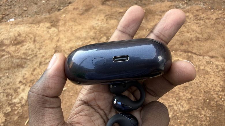 USB-C charging port on an earbuds case