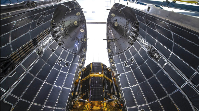HAKUTO-R Mission 1 package inside the Falcon 9 rocket.