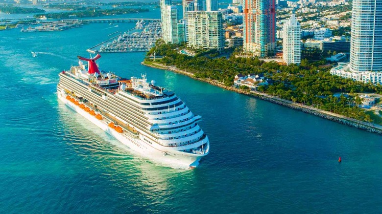 Cruise ship near Miami Beach